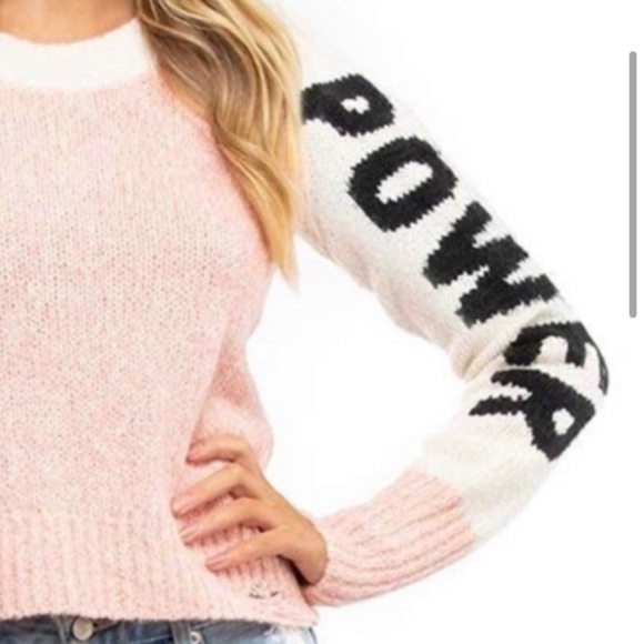 Free People. NWOT. Girl power in full effect! Awesome sweater. - Picture 6 of 10